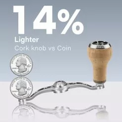 Gomexus 120mm Aluminium Handle With 27mm Cork Knob -Kelat Verkäufe BS120HCA27TBKr 3