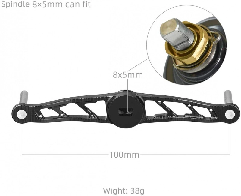 Gomexus Crank Handle Silver/Aurora Knob 7 Gomexus Crank Handle Silver/Aurora Knob - Image 5