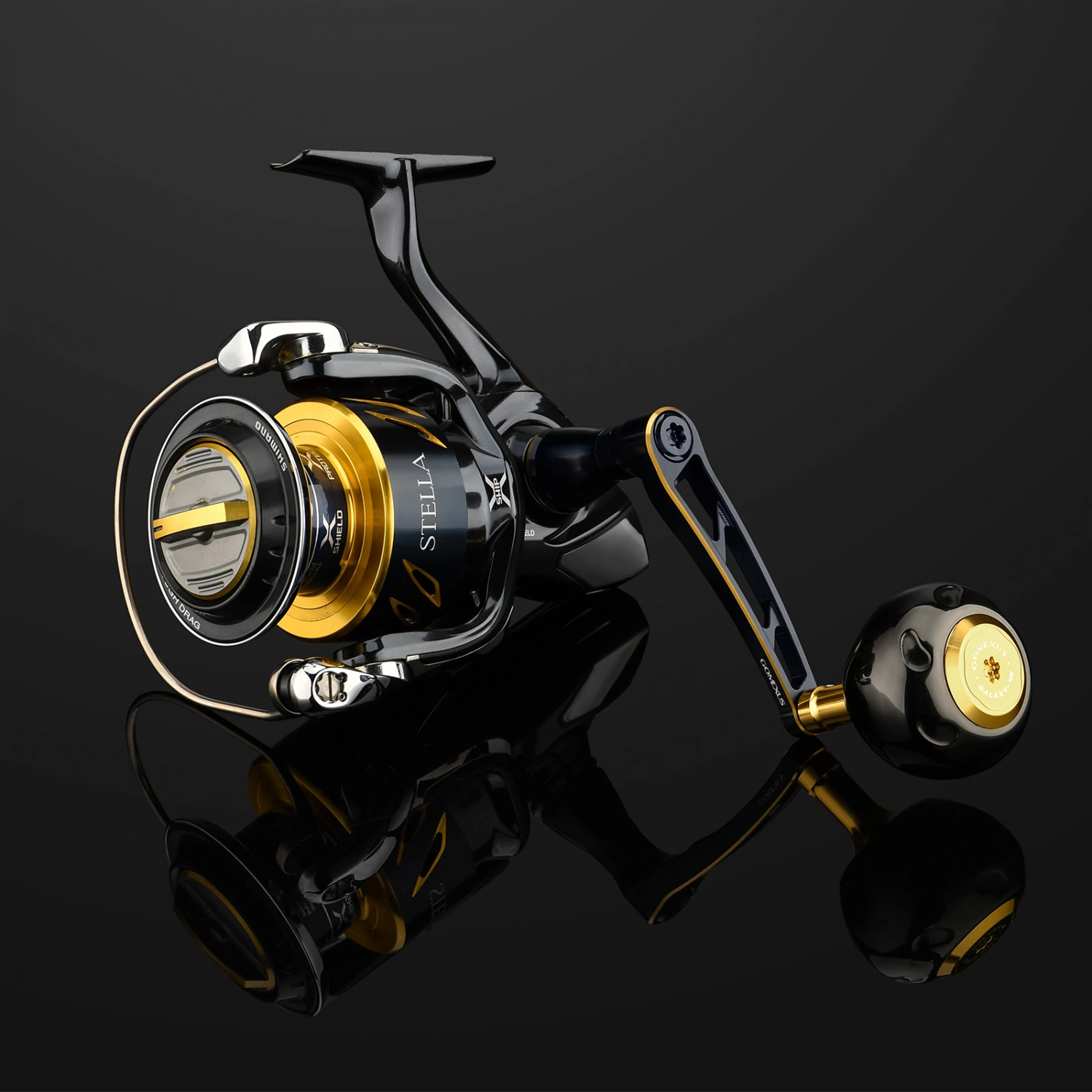 Gomexus 70mm Aluminium Power Handle With 45mm Knob - Black Gold 4 Gomexus 70mm Aluminium Power Handle With 45mm Knob - Black Gold - Image 2