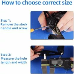 Gomexus 95mm Carbon Swept Handle With 20mm Aluminium Knob -Kelat Verkäufe DCS95A20BKGDr 5