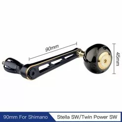 Gomexus 90mm Aluminium Power Handle With 45mm Titanium Knob - Black & Gold -Kelat Verkäufe LYS90TB45BKGD 2
